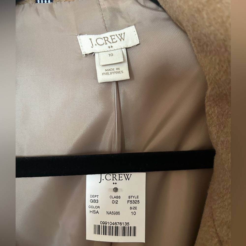 Brand new j crew peacoat with tags